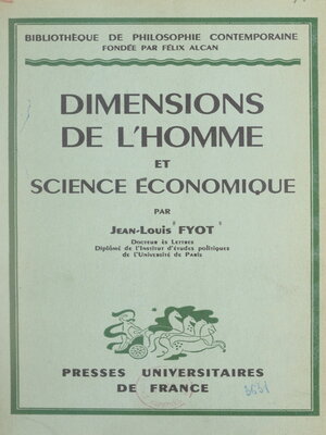 cover image of Dimensions de l'homme et science économique